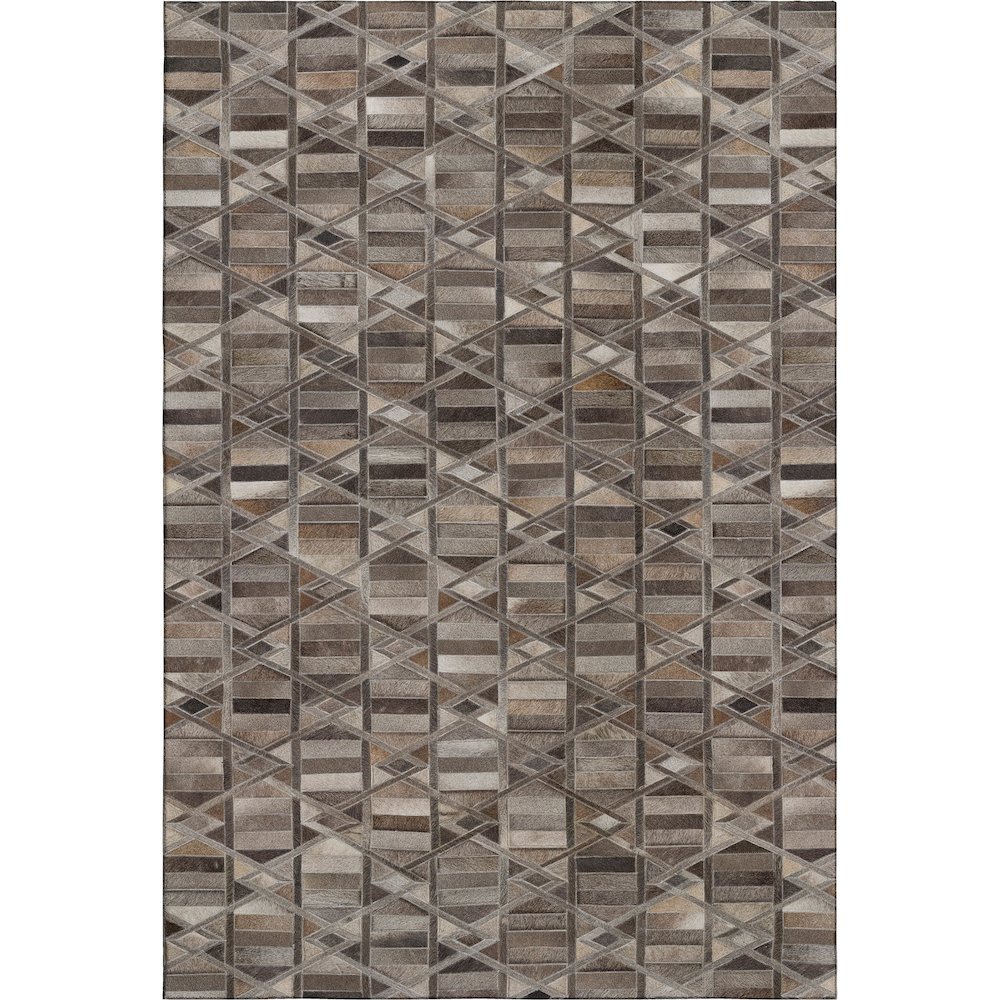 Luxury Washable Indoor/Outdoor Bozeman Gray 3' x 5' Rug. Picture 1