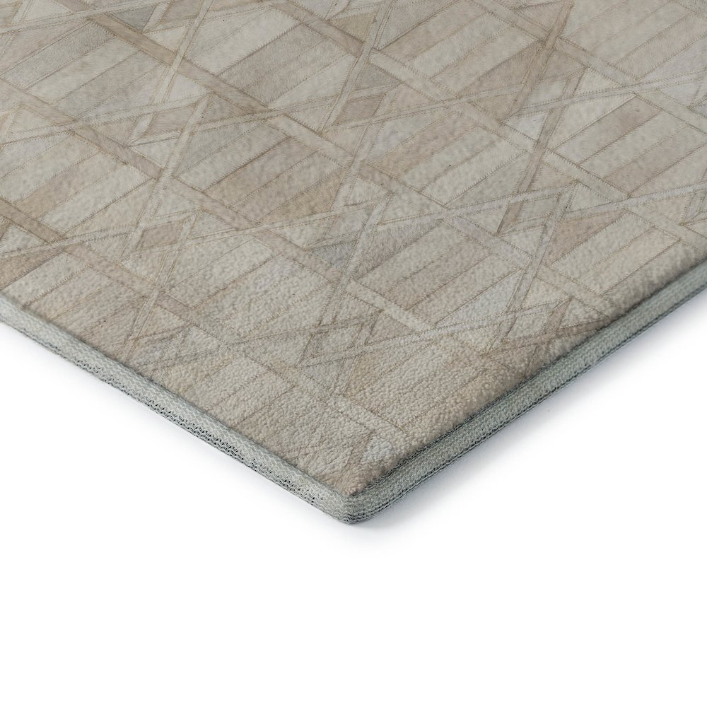 Luxury Washable Indoor/Outdoor Bozeman Linen 2'3" x 7'6" Runner Rug. Picture 2