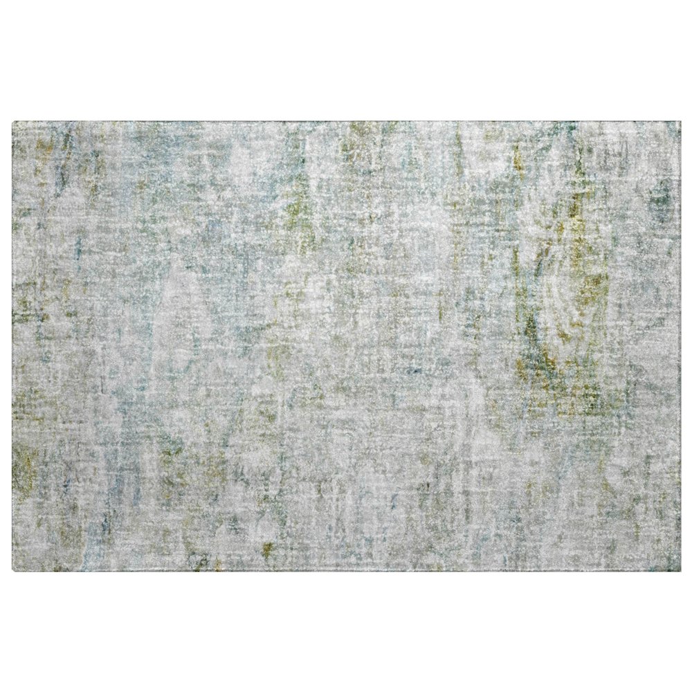 Luxury Washable Boca Seafoam 10' x 14' Rug. Picture 1