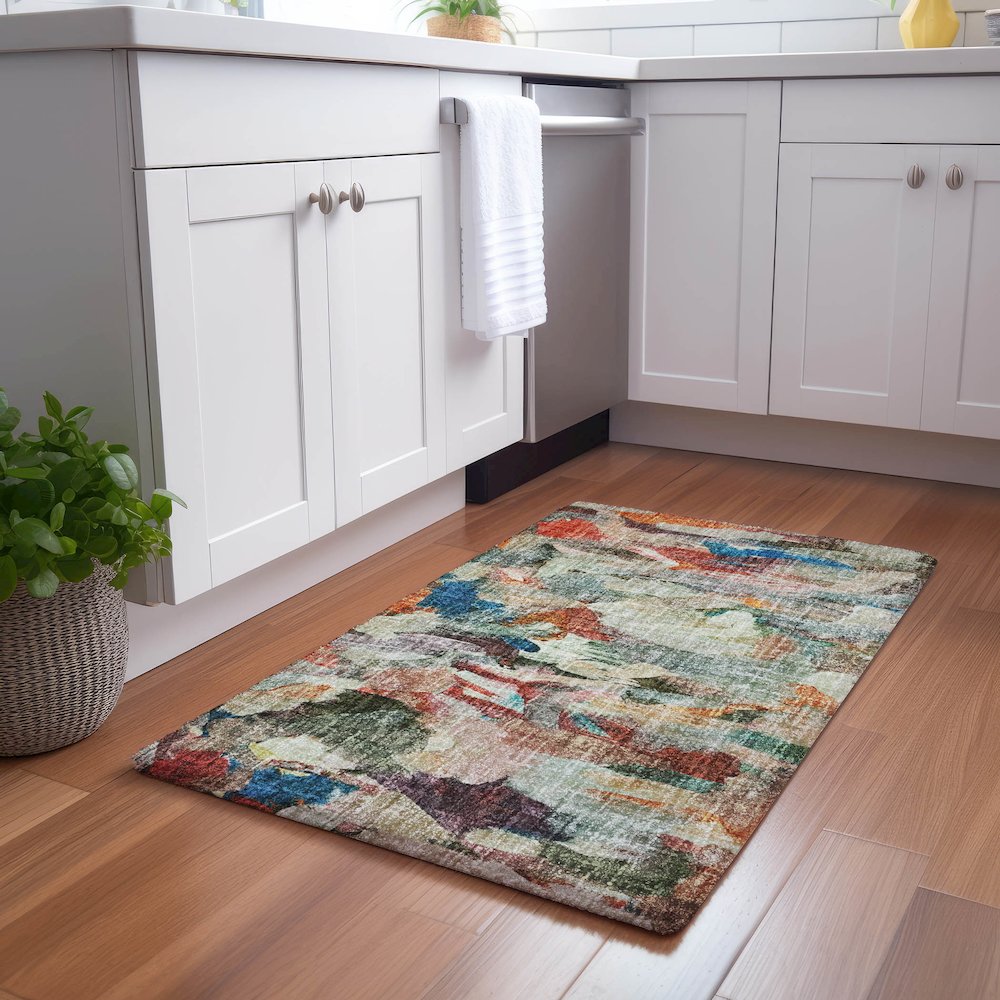 Luxury Washable Boca Paprika 10' x 14' Rug. Picture 5