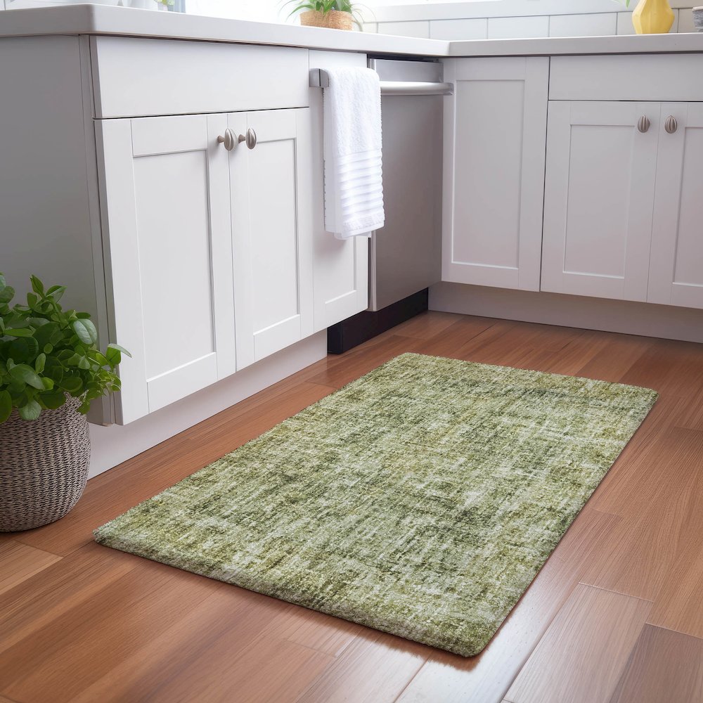 Luxury Washable Boca Aloe 10' x 14' Rug. Picture 5