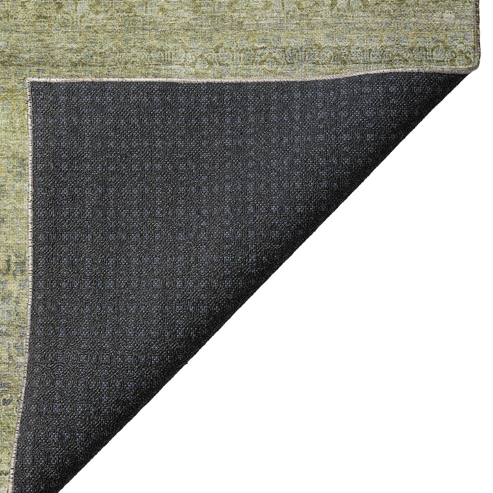 Luxury Washable Indoor/Outdoor Burano Aloe 2'3" x 7'6" Runner Rug. Picture 4