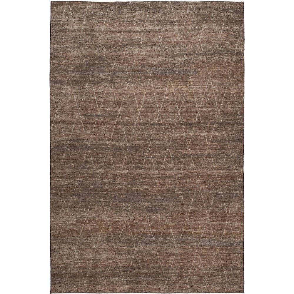 Luxury Washable Indoor/Outdoor Burano Coffee 3' x 5' Rug. Picture 1