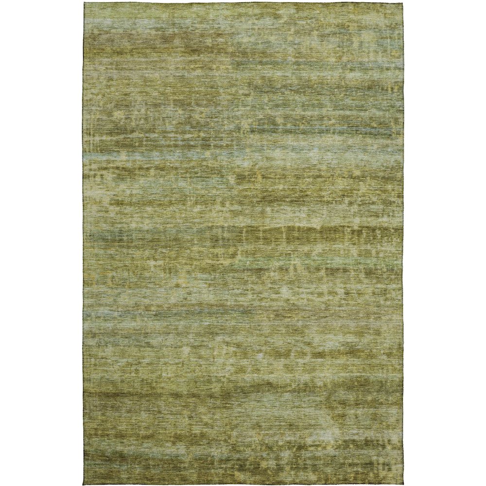 Luxury Washable Indoor/Outdoor Burano Olive 3' x 5' Rug. Picture 1