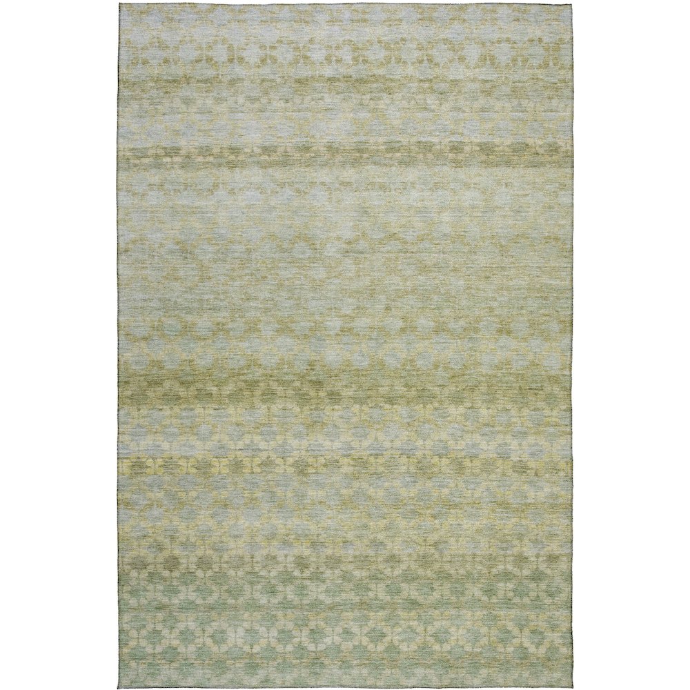 Luxury Washable Indoor/Outdoor Burano Aloe 3' x 5' Rug. Picture 1