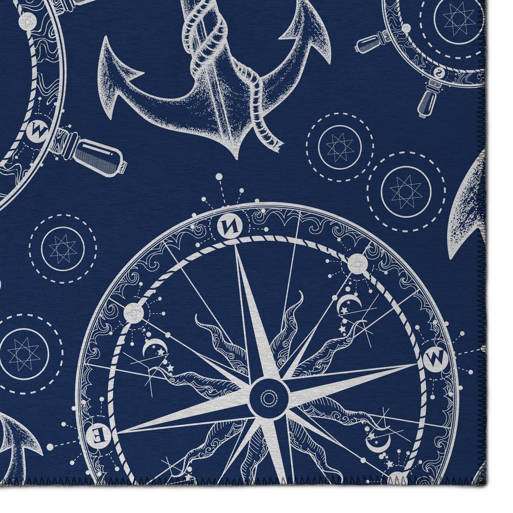 Indoor/Outdoor Harpswell AHP39 Blue Washable 1'8" x 2'6" Rug. Picture 3
