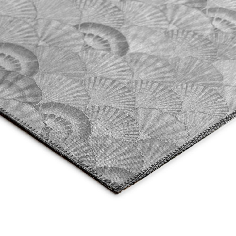 Indoor/Outdoor Surfside ASR32 Gray Washable 1'8" x 2'6" Rug. Picture 4