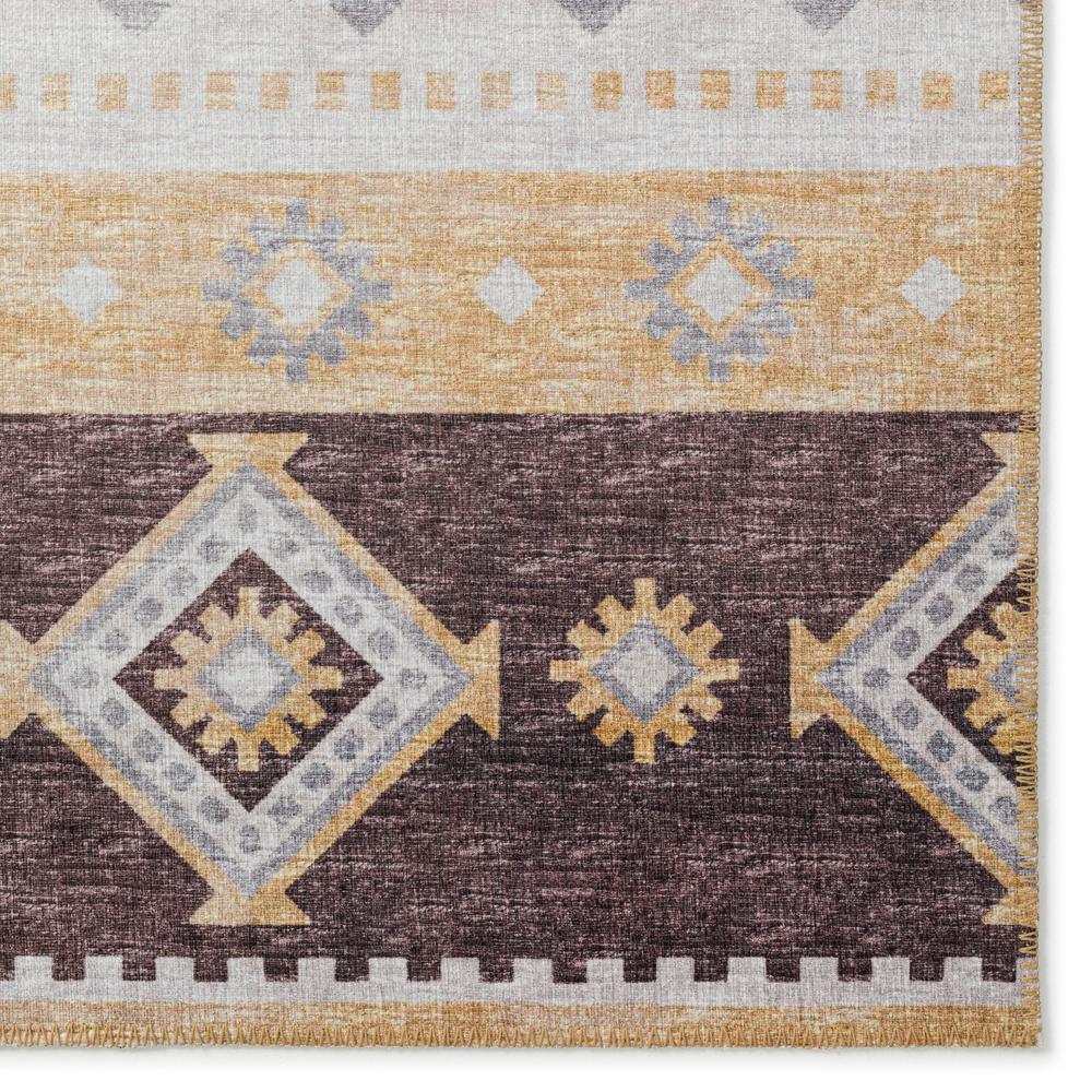 Yuma Gilded Transitional Southwest 2'3" x 7'6" Runner Rug Gilded AYU42. Picture 2