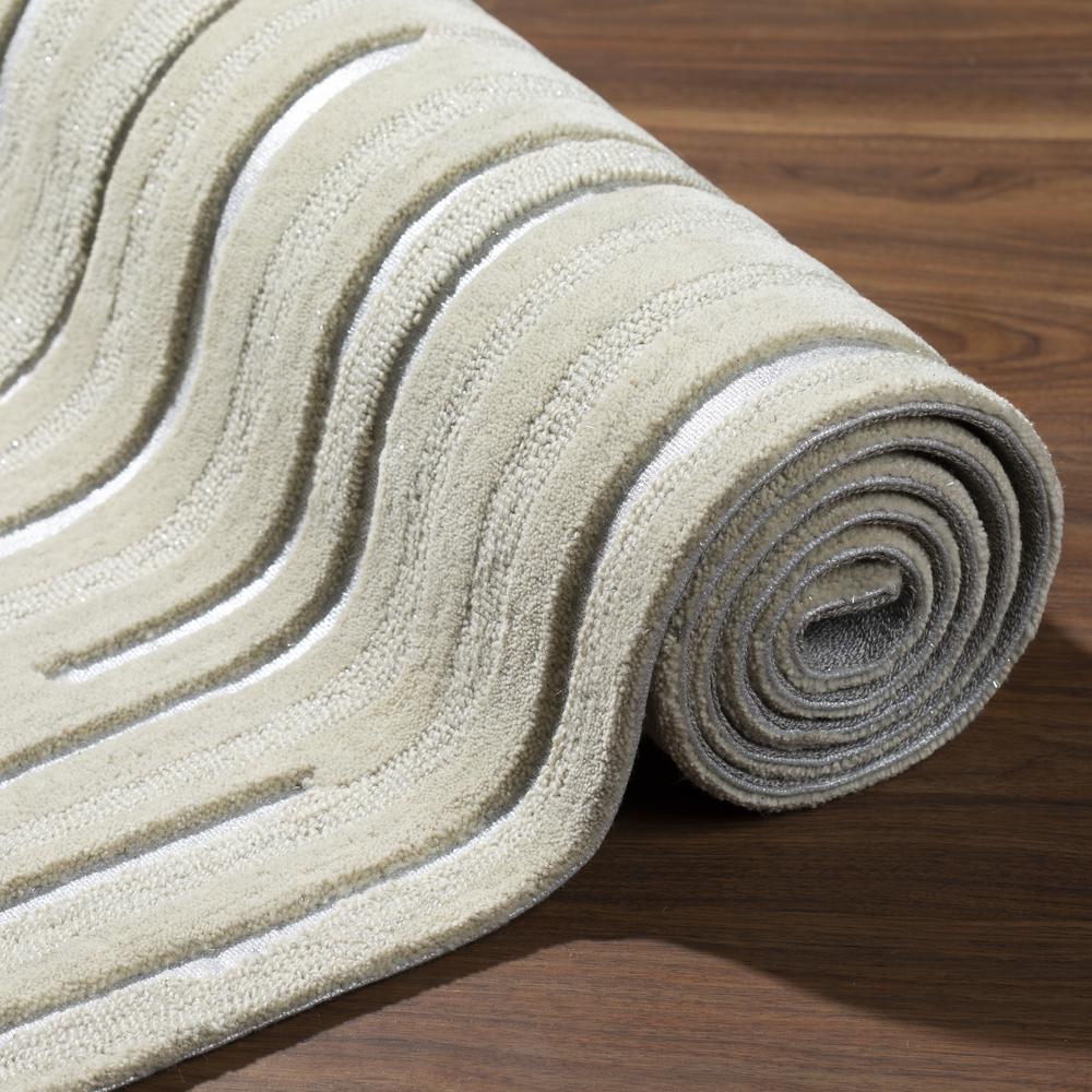 Vibes VB1 Ivory 5' x 7'6" Rug. Picture 10