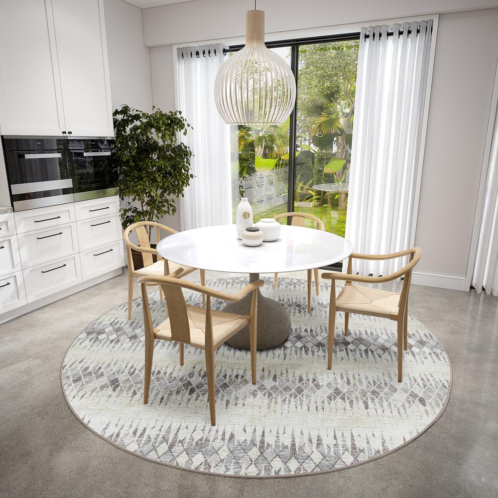 Winslow WL5 Ivory 4' x 4' Round Rug. Picture 2