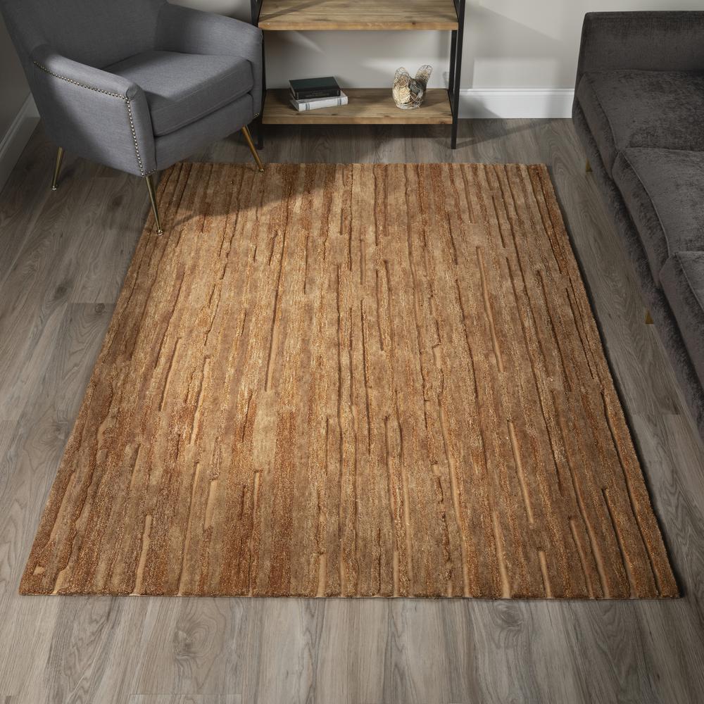 Vibes VB1 Brown 5' x 7'6" Rug, VB1CO5X8. Picture 2