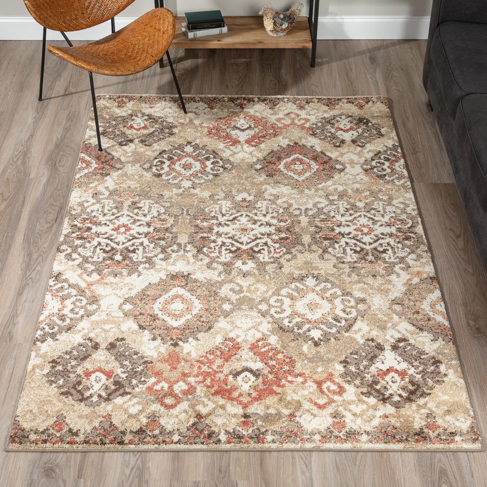 Gala GA10 Ivory 4'11" x 7' Rug. Picture 2
