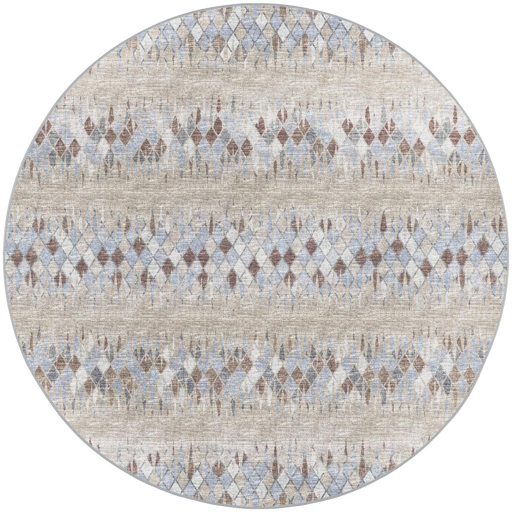 Winslow WL5 Taupe 4' x 4' Round Rug. Picture 1