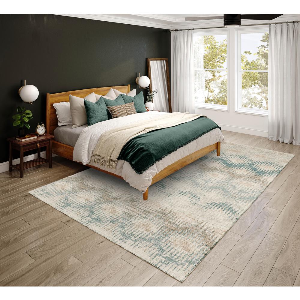 Bravado Linen Transitional Chevron 9' x 12' Area Rug Linen ABV39. Picture 1