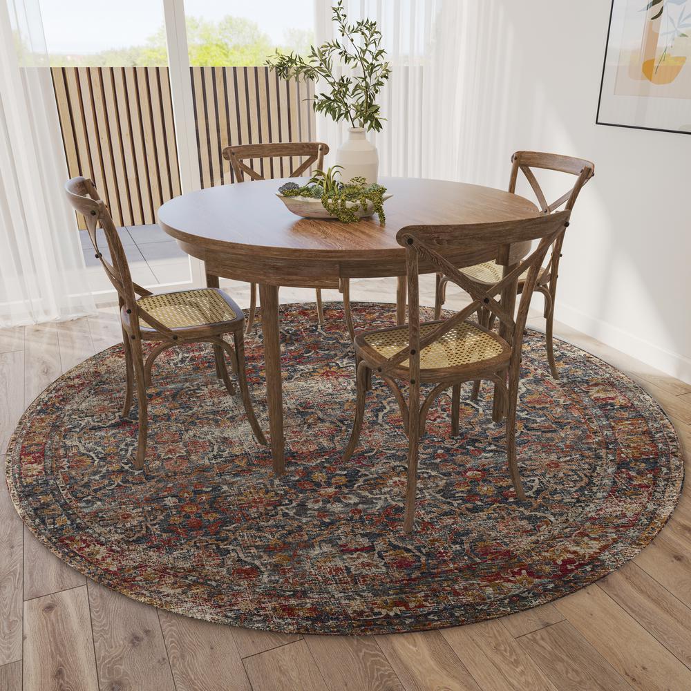 Jericho JC3 Charcoal 4' x 4' Round Rug. Picture 2