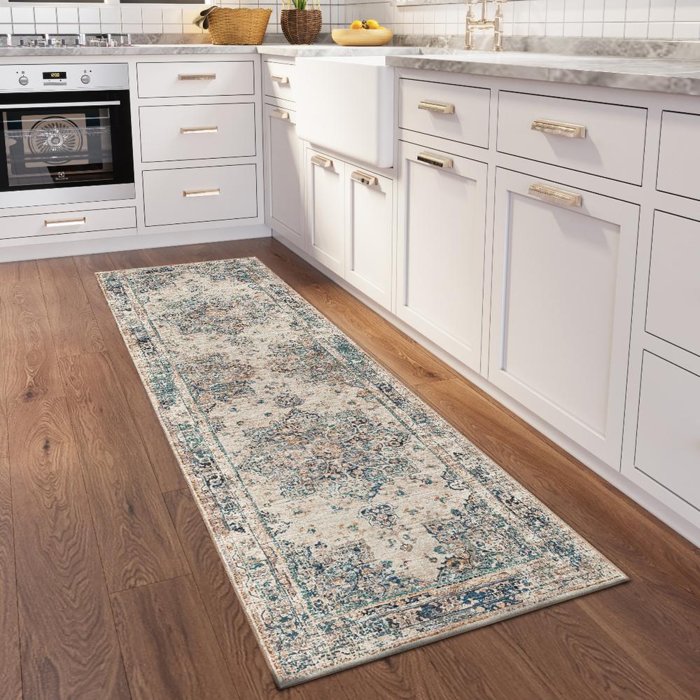 Jericho JC6 Linen 2'6" x 10' Runner Rug. Picture 2