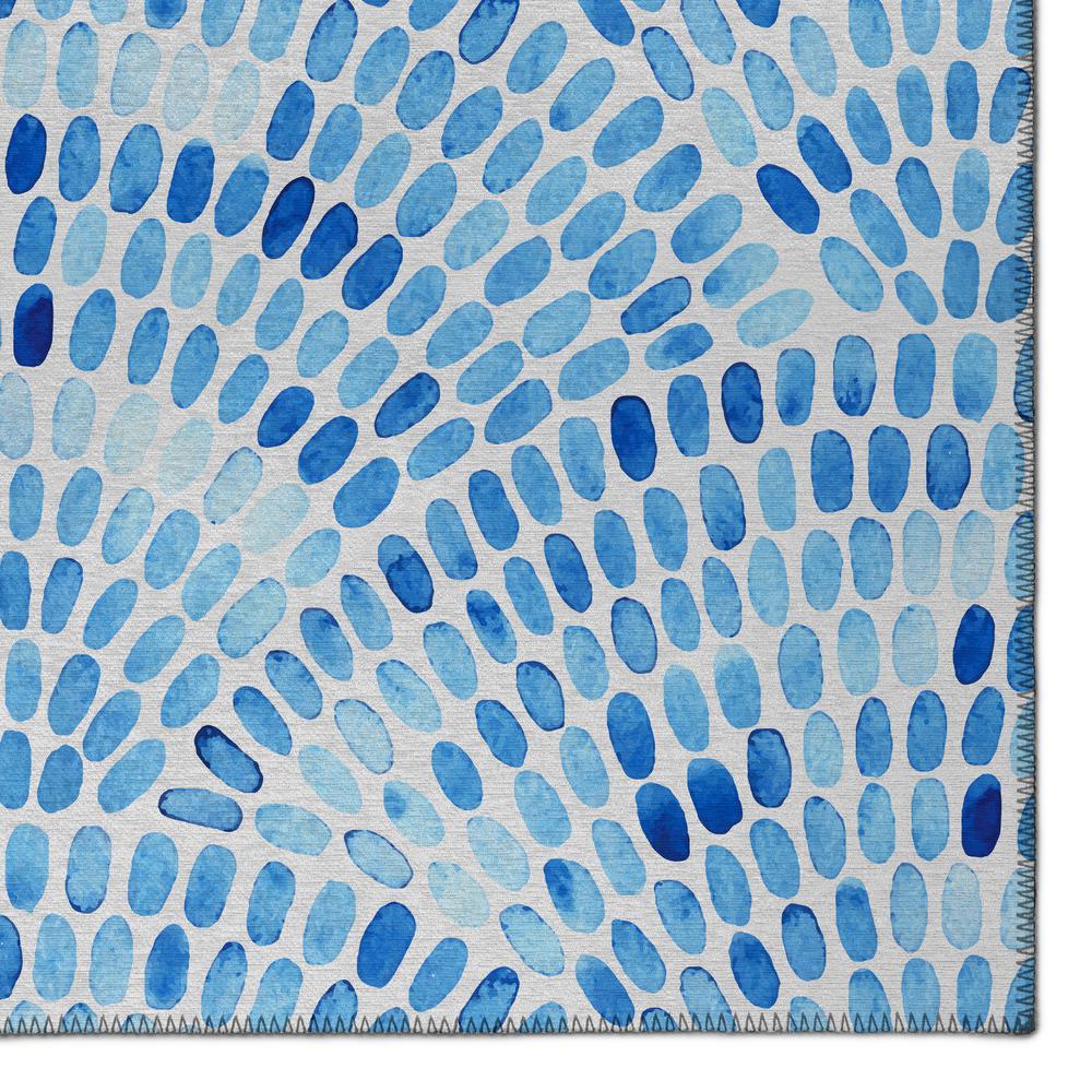 Indoor/Outdoor Surfside ASR37 Blue Washable 1'8" x 2'6" Rug. Picture 3