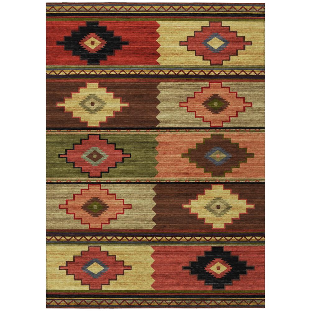Indoor/Outdoor Sonora ASO31 Paprika Washable 3' x 5' Rug. Picture 1