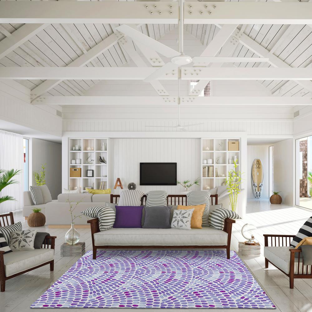 Indoor/Outdoor Surfside ASR37 Purple Washable 3' x 5' Rug. Picture 2