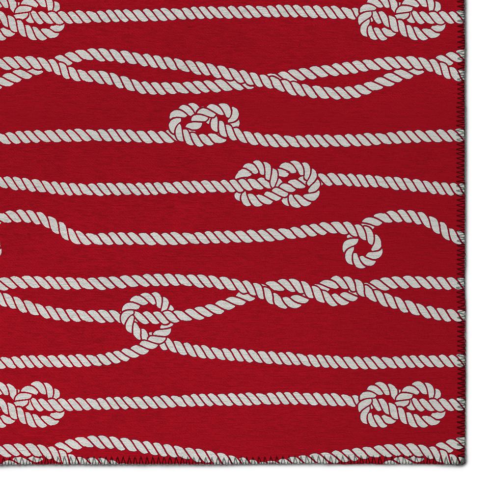 Indoor/Outdoor Harbor HA7 Red Washable 10' x 14' Rug. Picture 3