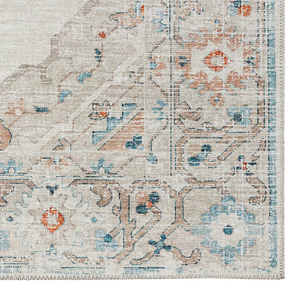 Indoor/Outdoor Marbella MB1 Ivory Washable 2'3" x 7'6" Runner Rug. Picture 3