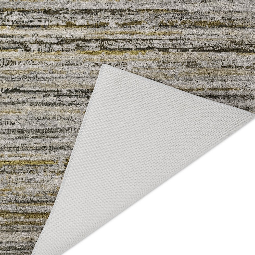 Luxury Washable Indoor/Outdoor Kochi Pewter 2'3" x 7'6" Runner Rug. Picture 4