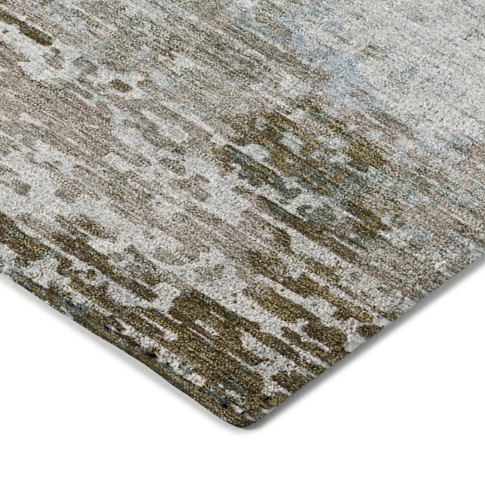 Luxury Washable Indoor/Outdoor Kochi Mocha 2'3" x 7'6" Runner Rug. Picture 2