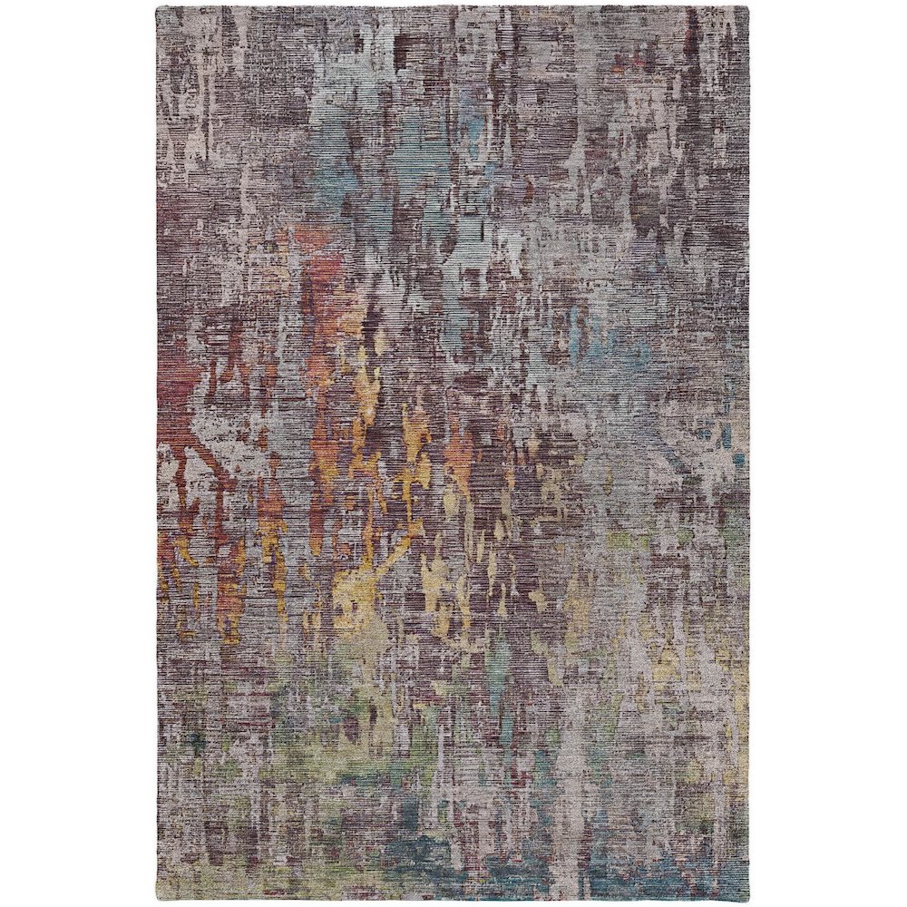 Luxury Washable Indoor/Outdoor Kochi Plum 3' x 5' Rug. Picture 1