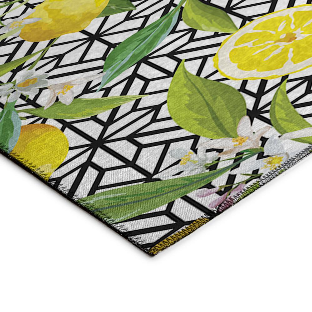 Indoor/Outdoor Kendall KE5 Ivory Washable 1'8" x 2'6" Rug. Picture 2