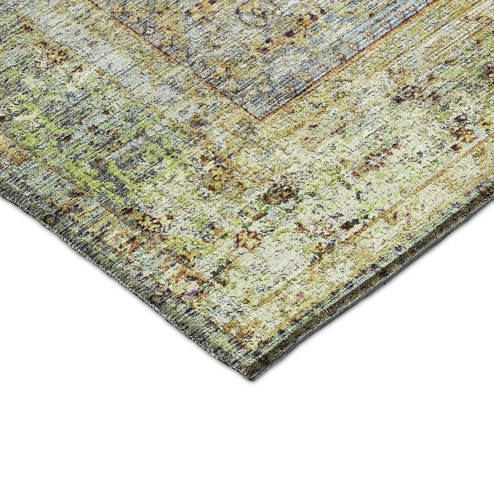 Indoor/Outdoor Karaj Aloe 2'3" x 7'6" Runner Rug. Picture 2