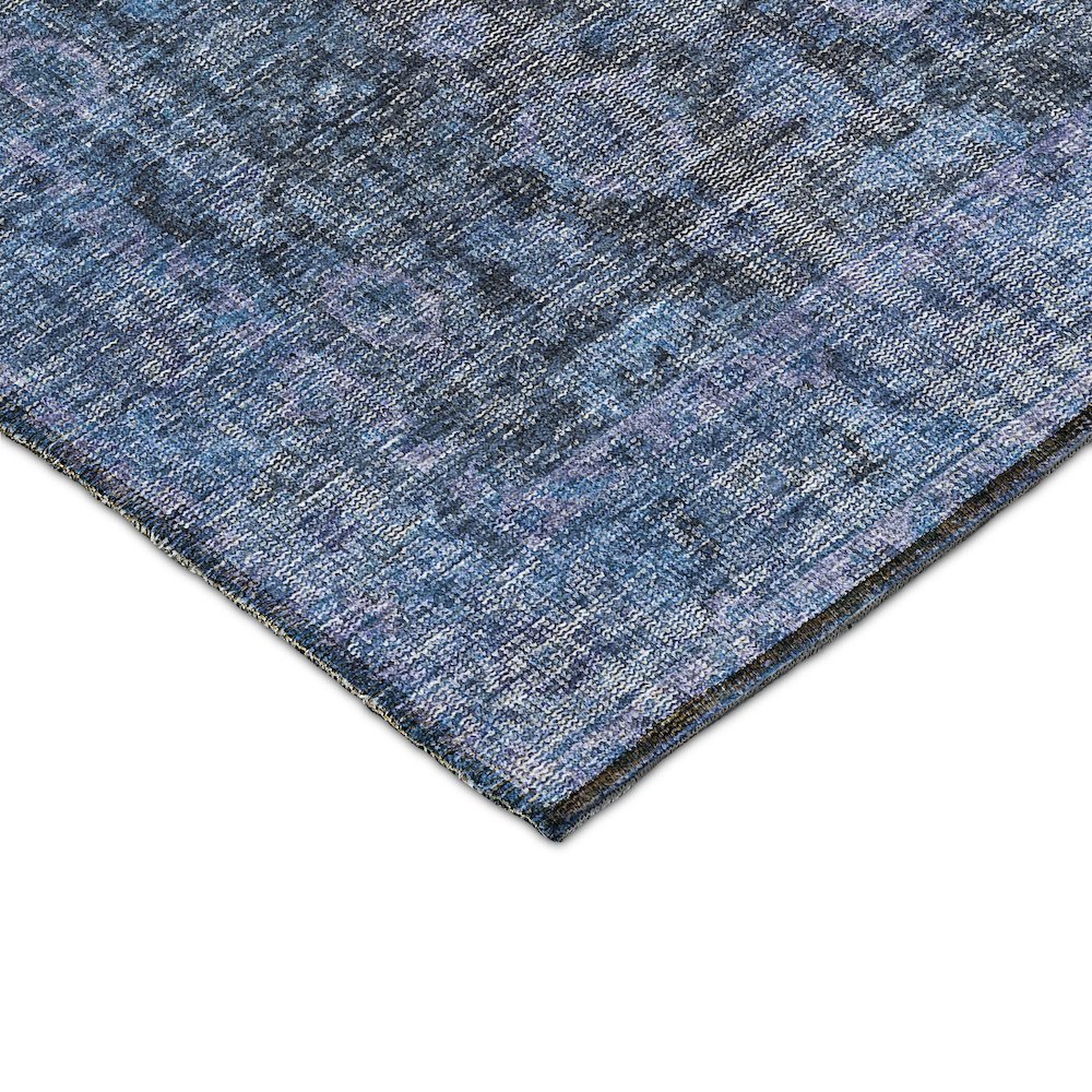 Indoor/Outdoor Karaj Blue 2'3" x 7'6" Runner Rug. Picture 2