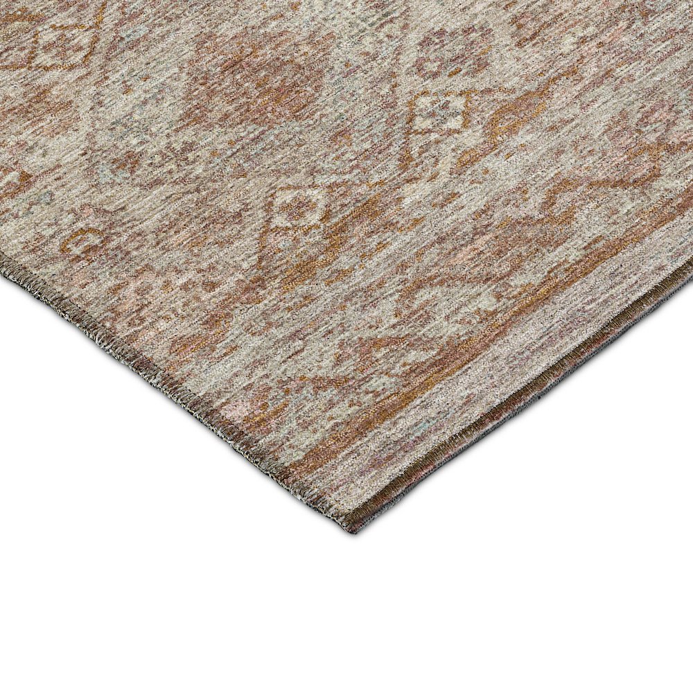 Indoor/Outdoor Karaj Copper 2'3" x 7'6" Runner Rug. Picture 2