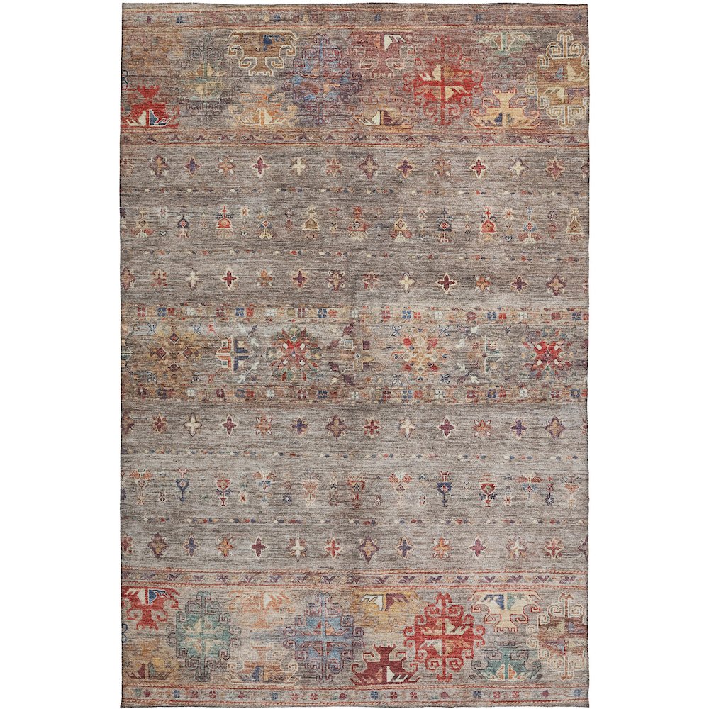 Indoor/Outdoor Karaj Gray 3' x 5' Rug. Picture 1