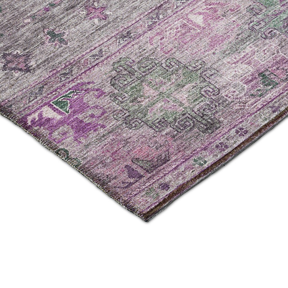 Indoor/Outdoor Karaj Purple 2'3" x 7'6" Runner Rug. Picture 2