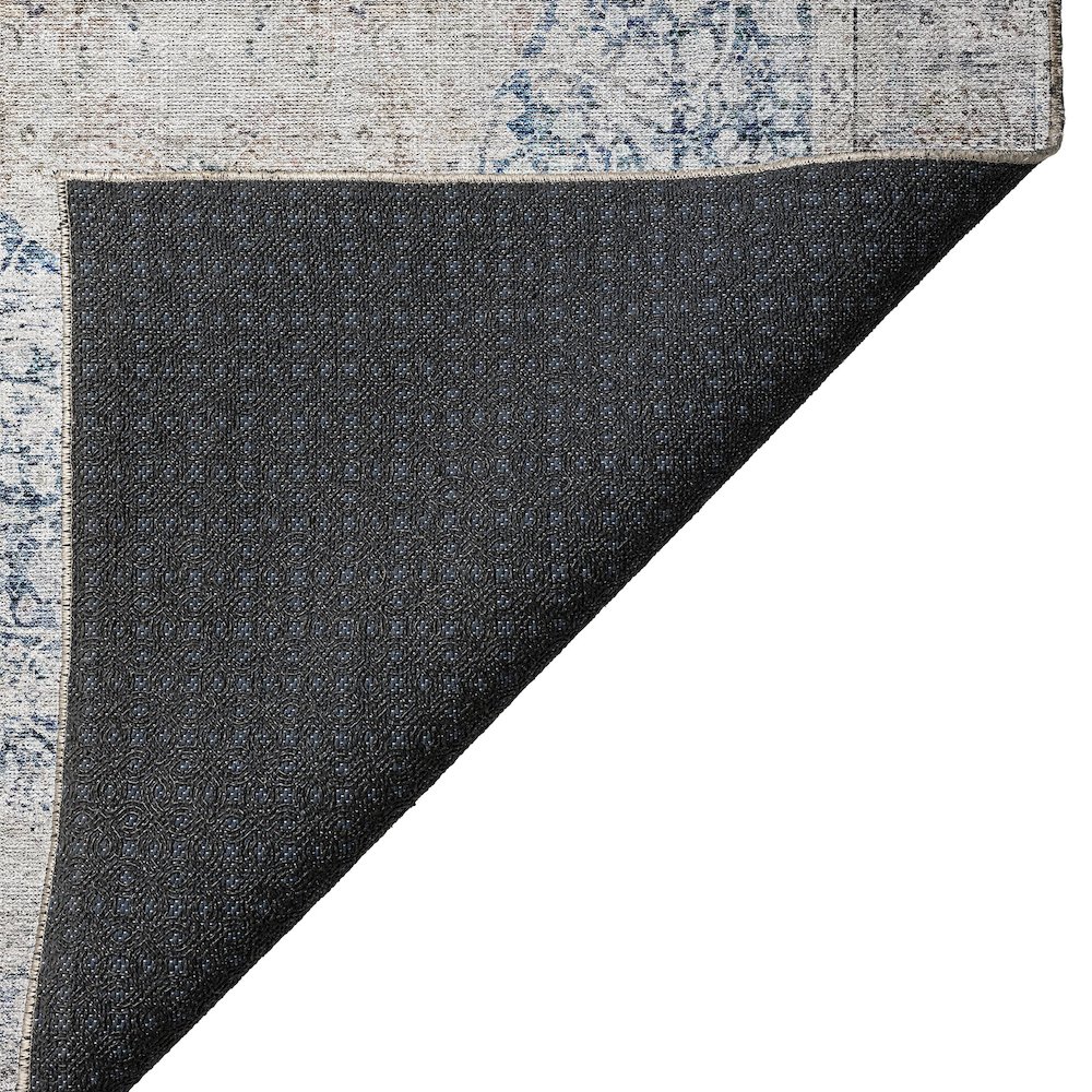 Indoor/Outdoor Karaj Blue 2'3" x 7'6" Runner Rug. Picture 4