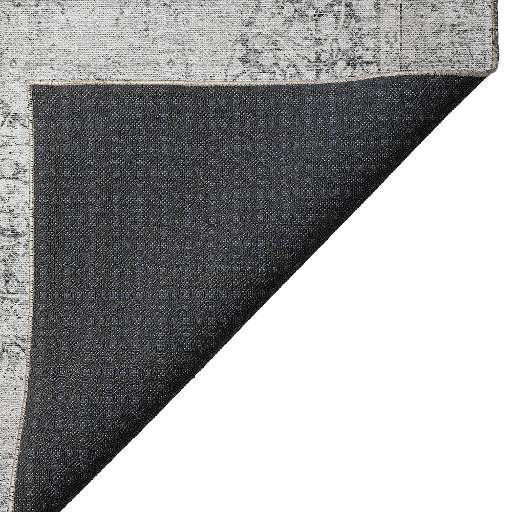 Indoor/Outdoor Karaj Gray 2'3" x 7'6" Runner Rug. Picture 4