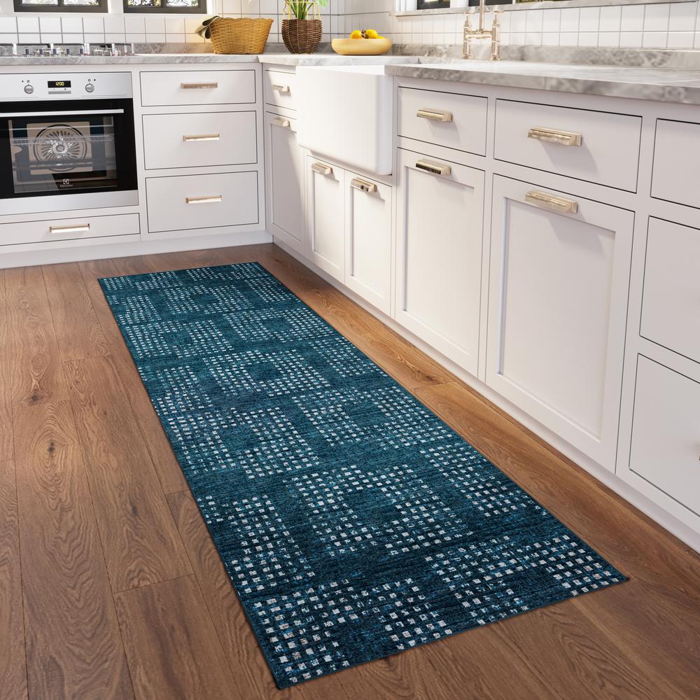 Delano DA1 Navy 2'6" x 10' Runner Rug. Picture 2