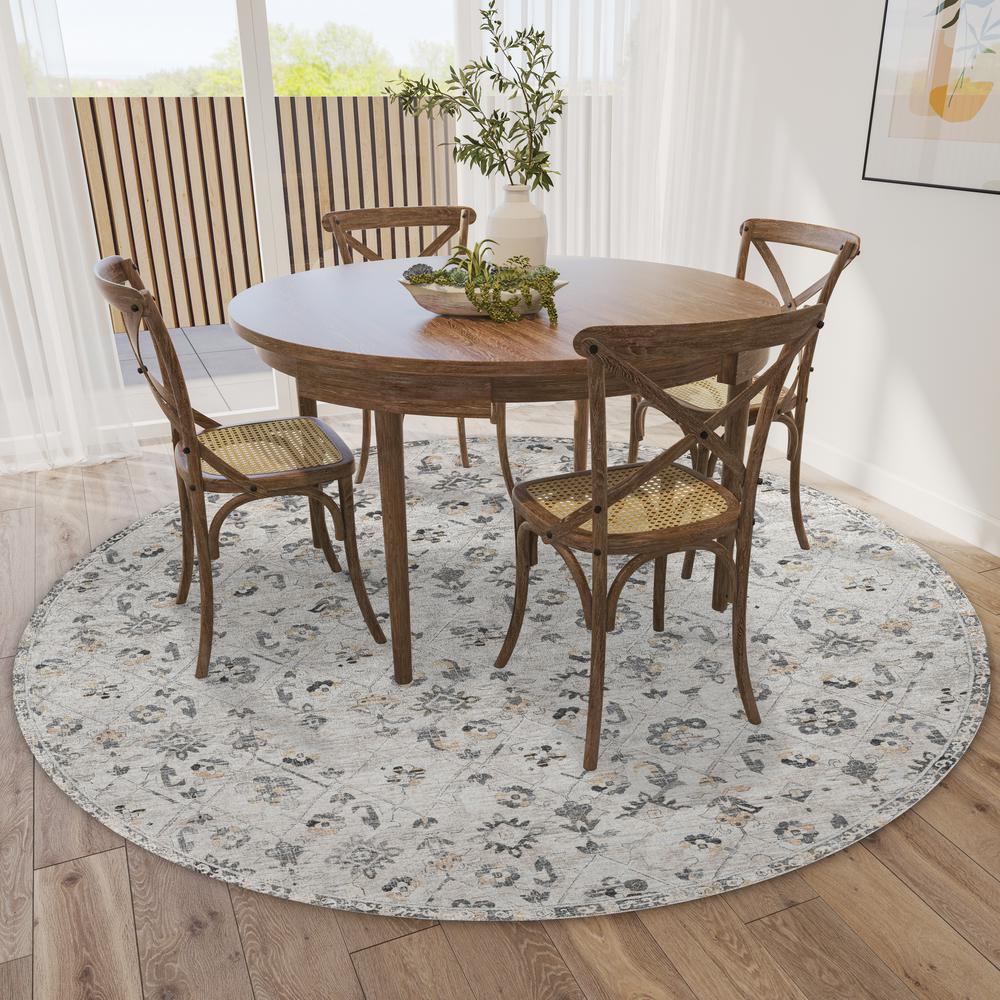 Jericho JC8 Mink 4' x 4' Round Rug. Picture 2