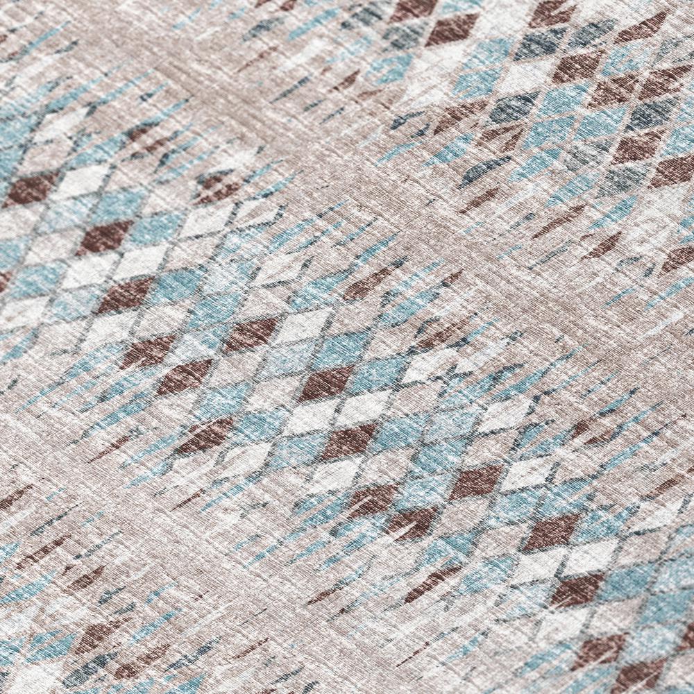 Rylee Blue Transitional Chevron 2'3" x 7'6" Runner Rug Blue ARY35. Picture 5