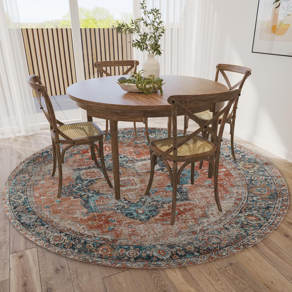 Jericho JC2 Spice 4' x 4' Round Rug. Picture 2