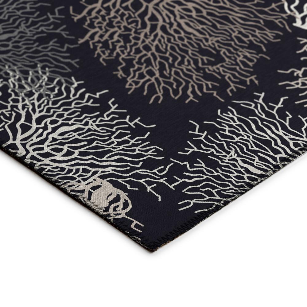 Indoor/Outdoor Surfside ASR33 Midnight Washable 1'8" x 2'6" Rug. Picture 4