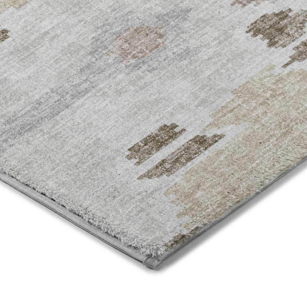Luxury Washable Lorenzo Ivory 2'3" x 7'6" Runner Rug. Picture 2