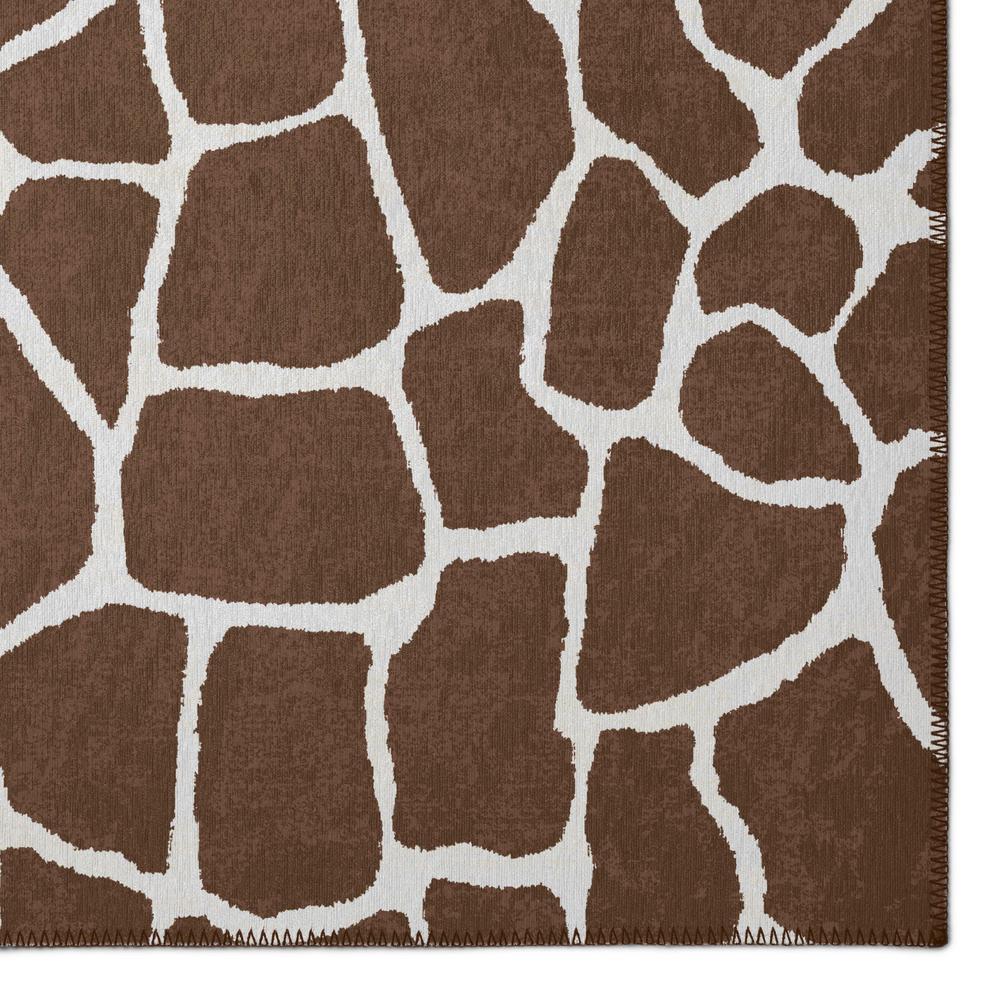 Safari Coffee Animal Animal Print 2'3" x 7'6" Runner Rug Coffee ASF34. Picture 2