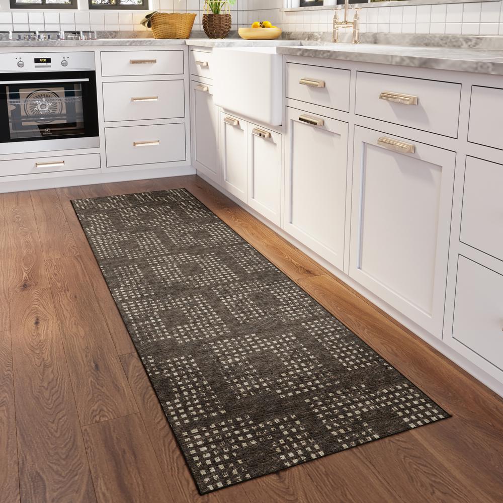 Delano DA1 Chocolate 2'6" x 10' Runner Rug. Picture 2