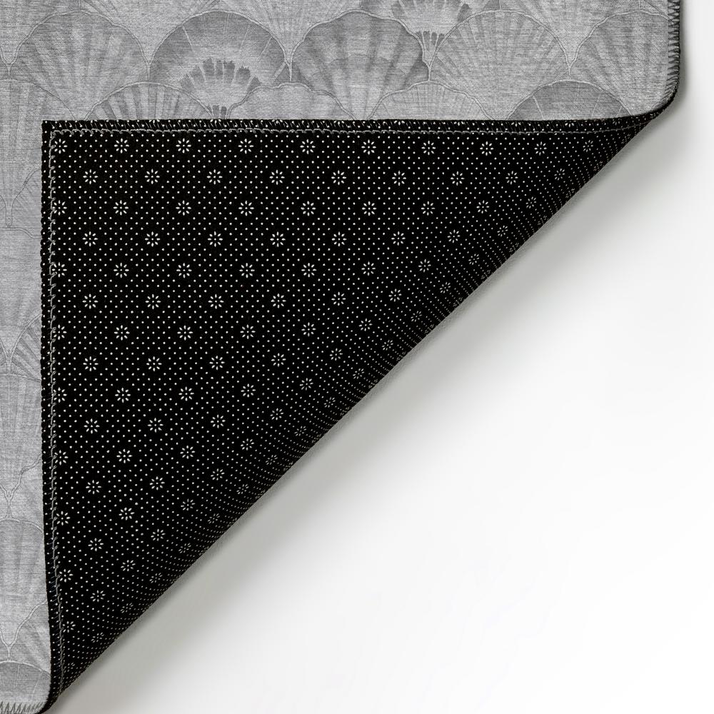 Indoor/Outdoor Surfside ASR32 Gray Washable 1'8" x 2'6" Rug. Picture 6