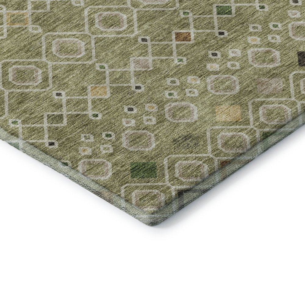 Machine Washable Indoor/Outdoor Neo Sage 2'3" x 7'6" Runner Rug. Picture 2