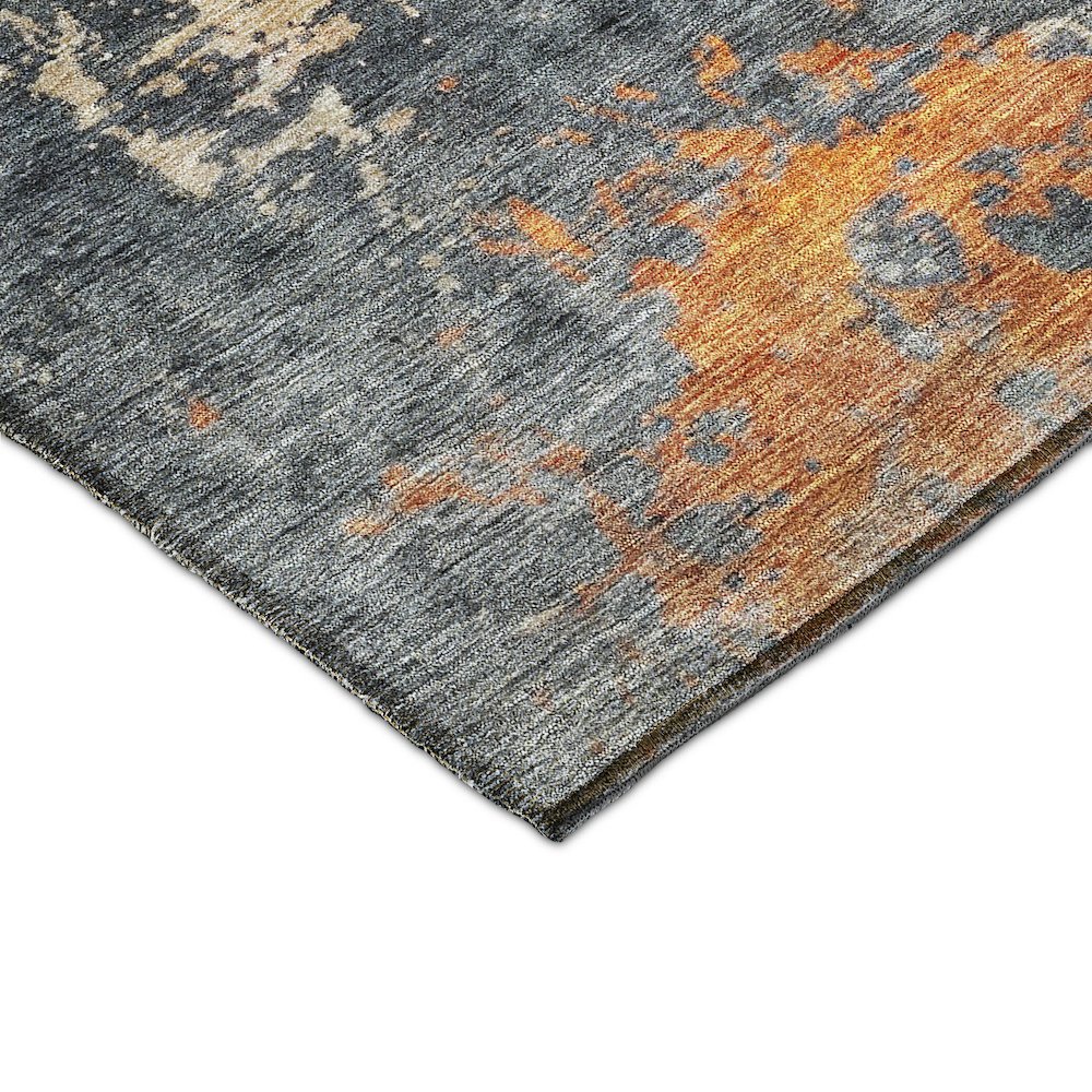 Indoor/Outdoor Nouveau Khaki 2'3" x 7'6" Runner Rug. Picture 2