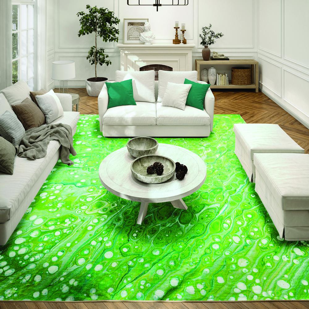 Kikiamo KK5 Lime-In 2'3" x 7'6" Runner Rug. Picture 2