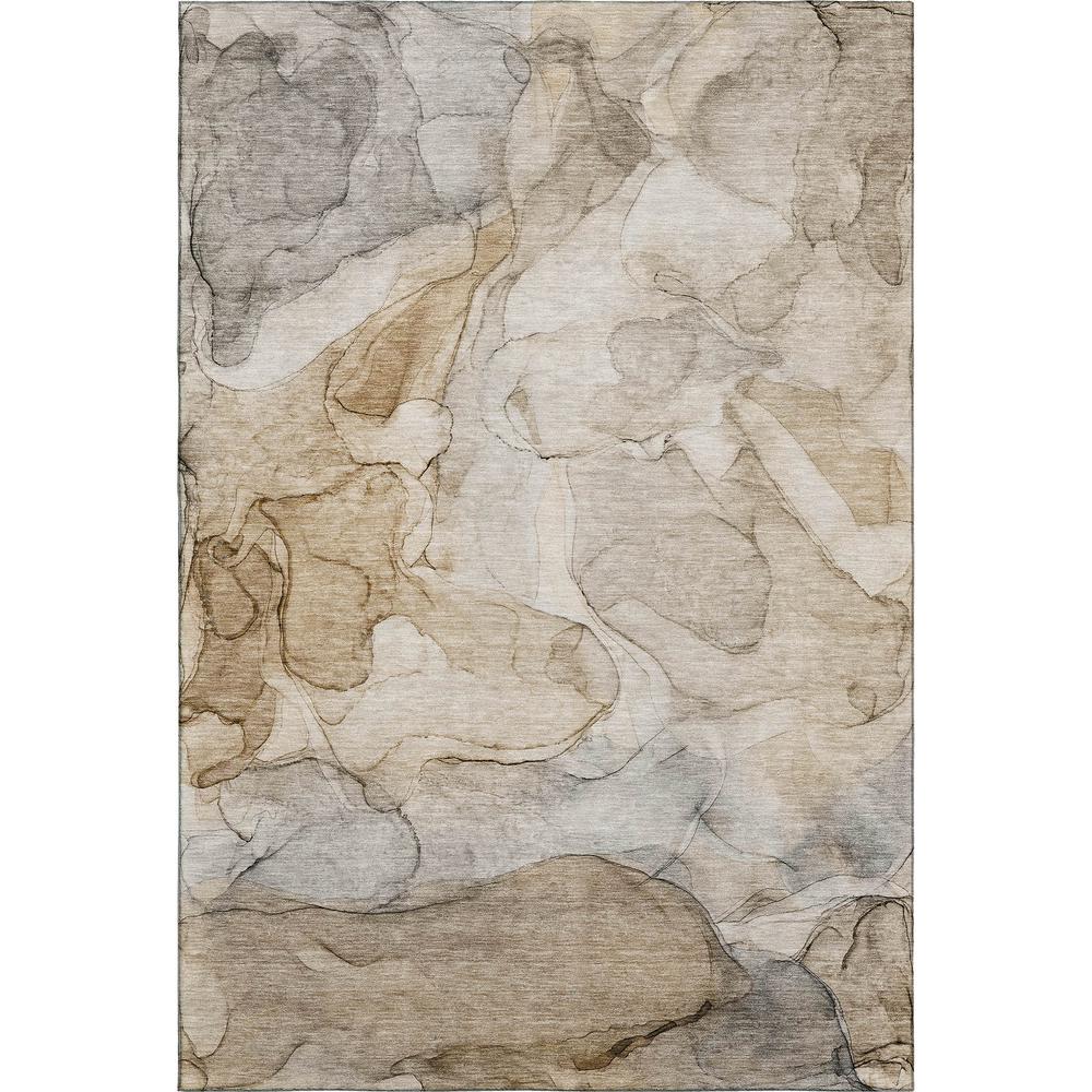 Luxury Washable Odyssey OY8 Brown 2'6" x 3'10" Rug. Picture 1