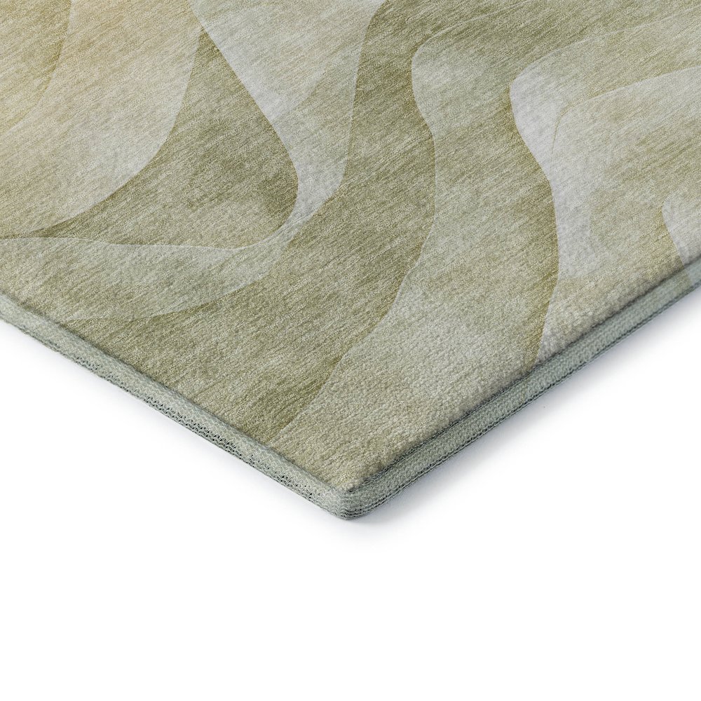 Machine Washable Indoor/Outdoor Pacifica Aloe 2'3" x 7'6" Runner Rug. Picture 2